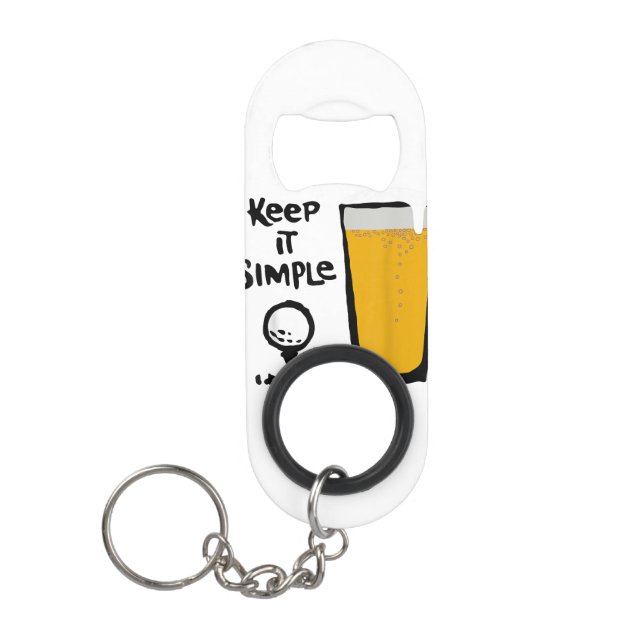 Porte-clé Décapsuleur Garder Il Simples Funny Golf Bière (Devant)