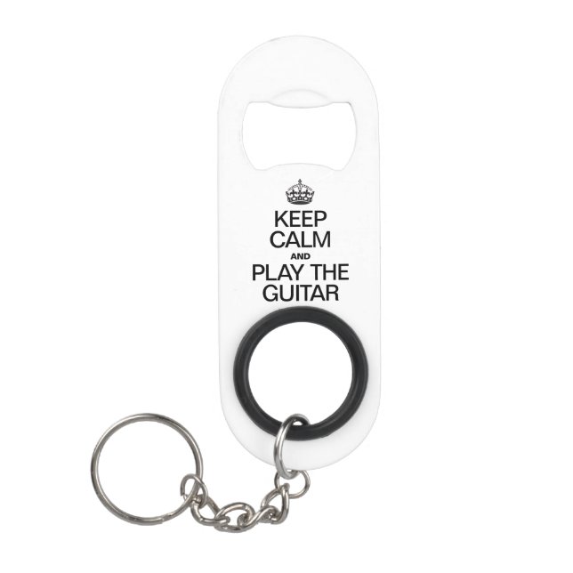 PORTE-CLÉ DÉCAPSULEUR GARDEZ LE CALME ET JOUEZ À LA GUITARE (Devant)