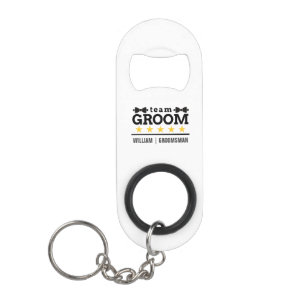 Porte-clé Décapsuleur Groomsman d'équipe personnalisé