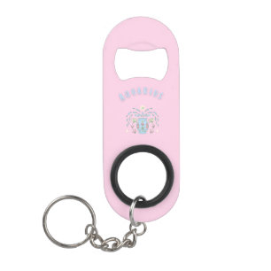 Porte-clé Décapsuleur Impression Verseau rose, zodiaque, signe du zodiaq