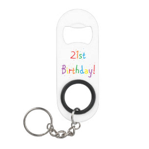 Porte-clé Décapsuleur Inaugurateur de mini-Porte - clé de bouteille "21