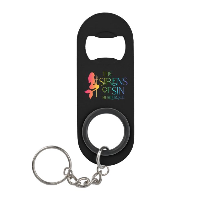 Porte-clé Décapsuleur Le logo Sirens of Sin Rainbow (Devant)