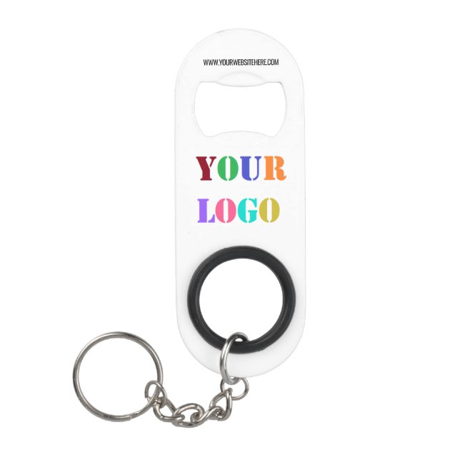 Porte-clé Décapsuleur Logo de l'entreprise personnalisée - Porte - clé d (Devant)