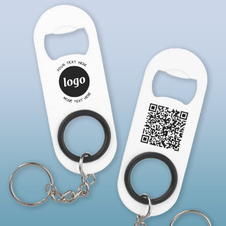 Porte-clé Décapsuleur Logo simple avec le code QR textuel