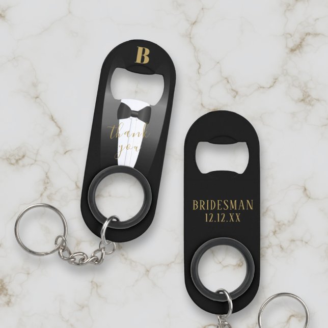 Porte-clé Décapsuleur Mariage Merci Bridesman Porte - clé Bottle Opener (Créateur téléchargé)