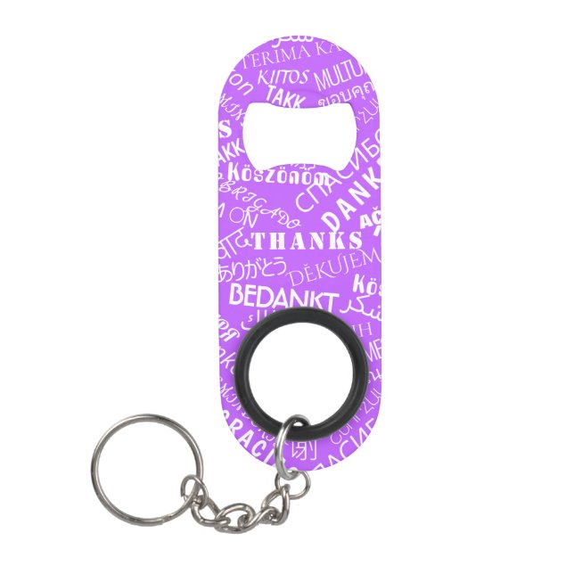 Porte-clé Décapsuleur Merci Porte - clé Bottle Opener Multi Language (Devant)
