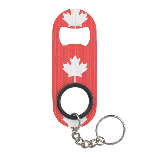 Porte-clé Décapsuleur Modèle Knit Maple Leaf Tricot Motif (Dos)