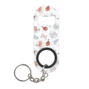 Porte-clé Décapsuleur motif avec des oiseaux de bande dessinée