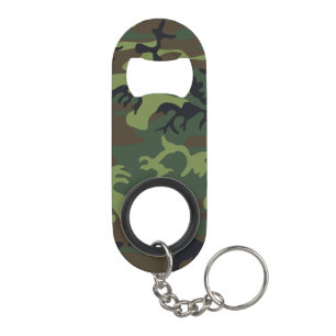 Porte-clé Décapsuleur Motif de camouflage vert