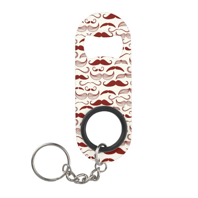 Porte-clé Décapsuleur Motif de moustache, rétro style 3 (Devant)