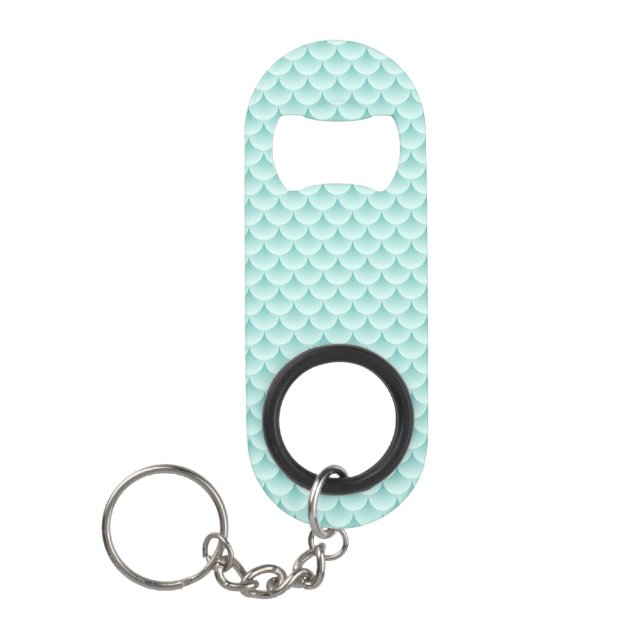 Porte-clé Décapsuleur Motif d'échelles de poissons (Devant)