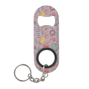 Porte-clé Décapsuleur Motif floral élégant avec des fleurs