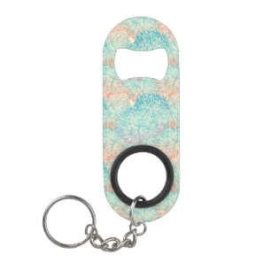 Porte-clé Décapsuleur Motif floral multicolore de griffonnage