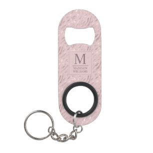 Porte-clé Décapsuleur Motif Pailleté Rose Pâle Douceur Personnalisé Or