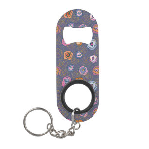Porte-clé Décapsuleur Motif rose de champ de résumé