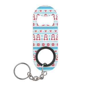 Porte-clé Décapsuleur Noël et l'hiver ont tricoté le motif