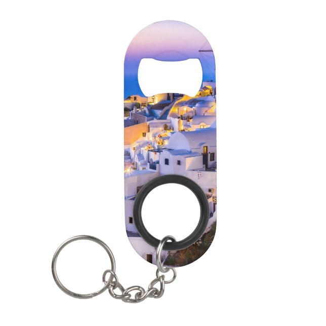 Porte-clé Décapsuleur Oia Santorini (Devant)