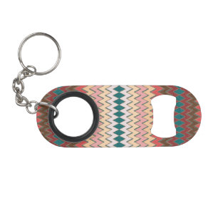 Porte-clé Décapsuleur Ouvreur de bouteille de zigzag de Chevron de