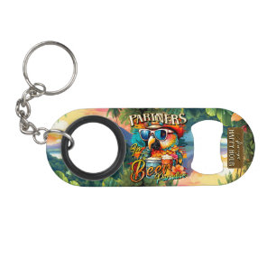 Porte-clé Décapsuleur Partenaires dans Beer Paradise Parrot Tropical