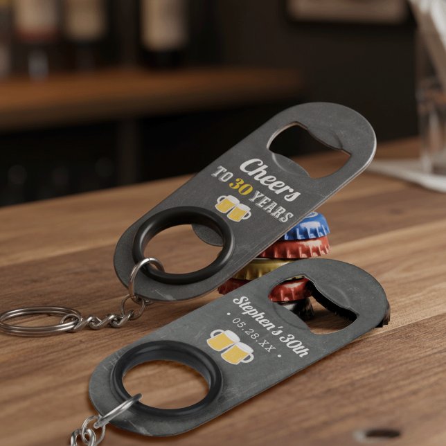 Porte-clé Décapsuleur Personnalisé Salaire Jalon Anniversaire Fête Favor (Créateur téléchargé)
