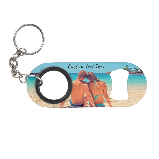 Porte-clé Décapsuleur Personnalisez votre Porte - clé photo Bottle Opene (Devant (Horizontal))