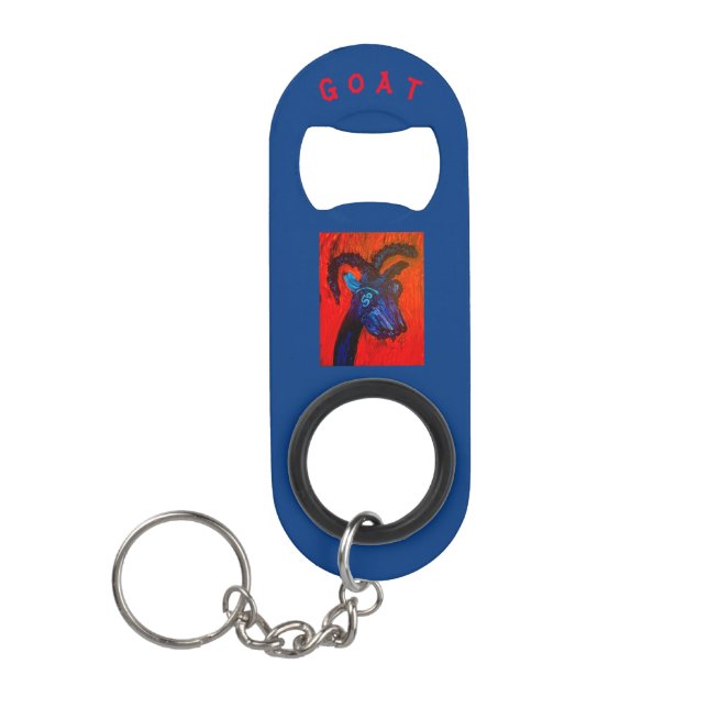Porte-clé Décapsuleur Porte - clé d'ouverture de la bouteille de chèvre (Devant)