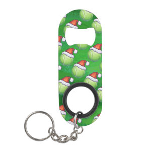 Porte-clé Décapsuleur Santa Hat balle de tennis Noël vert