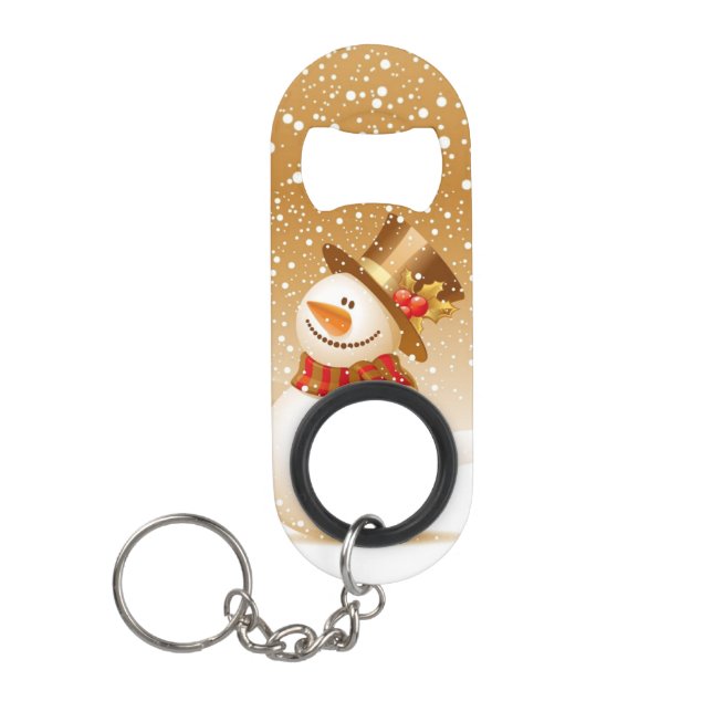 Porte-clé Décapsuleur Snowman (Devant)