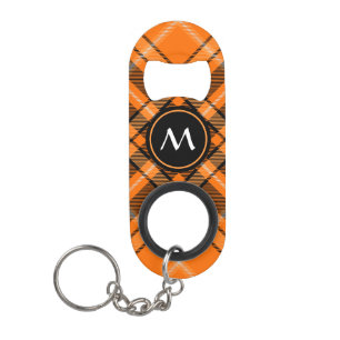 Porte-clé Décapsuleur Tartan orange d'Halloween
