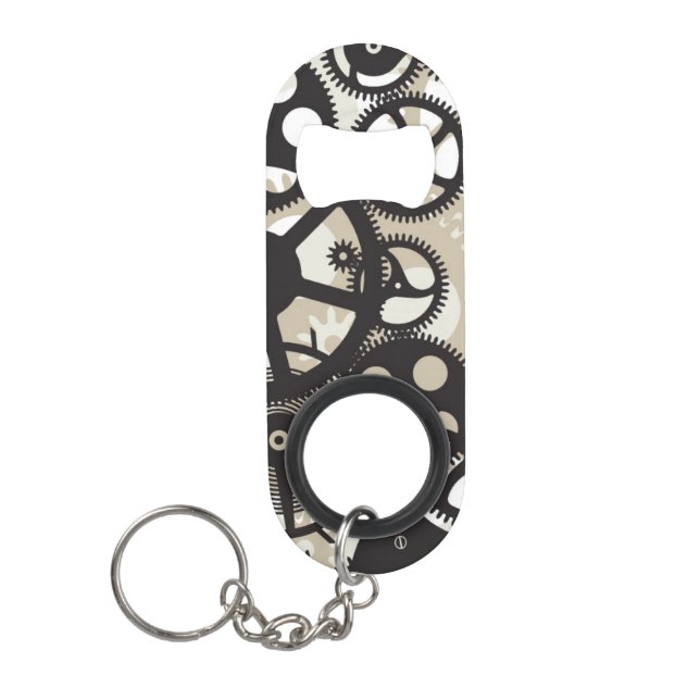 Porte-clé Décapsuleur Travail de roues de dent (Devant)
