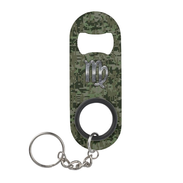 Porte-clé Décapsuleur Virgo Zodiac Connexion Camouflage numérique vert (Devant)