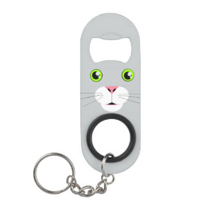 Porte-clé Décapsuleur Visage de chat