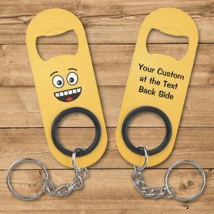 Porte-clé Décapsuleur Visage souriant avec bouche ouverte