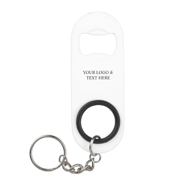 Porte-clé Décapsuleur White Personalized – Your Logo & Text Here (Devant)