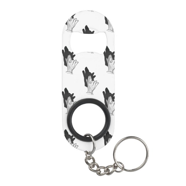 Porte-clé Décapsuleur Wolf Silhouette (Dos)