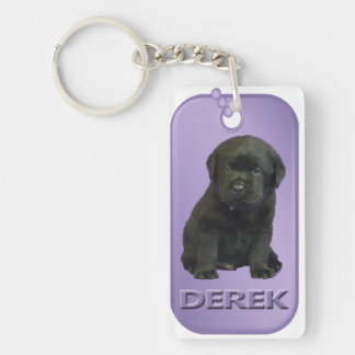 Porte - clé d'étiquette de chien de Derek
