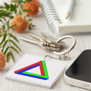 Porte - clé d'illusion du triangle optique
