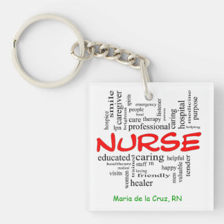 Porte - clé (double face) de carré