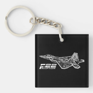 Porte - clé (double face) de carré de F-22 RAPTO