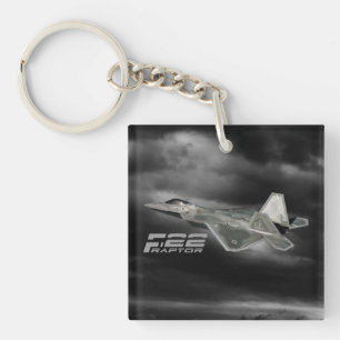 Porte - clé (double face) de carré de F-22 RAPTO