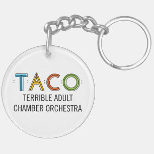Porte - clé (double face) de TACO de cercle