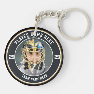 Porte - clé du bouton des équipes de hockey sur gl