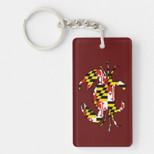 Porte - clé du drapeau du Maryland à deux côtés