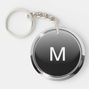 Porte - clé du monogramme des hommes chics