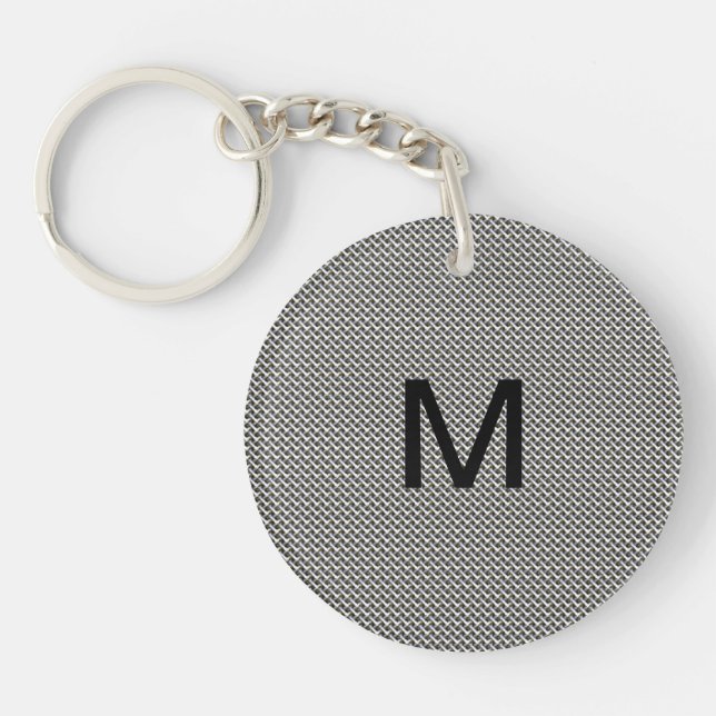 Porte - clé du monogramme des hommes de Masculin (Devant)