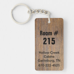 Porte - clé en bois rustique de nombre de chambre