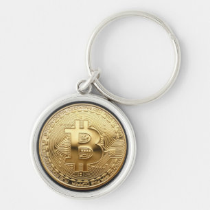 Porte-clé en métal bitcoin