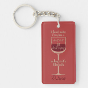 Porte - clé fait sur commande en verre de vin