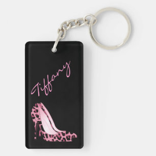 Porte - clé fait sur commande stylet rose à la