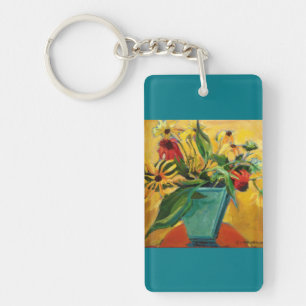 Porte - clé floral contemporain
